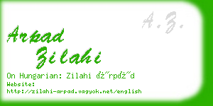 arpad zilahi business card